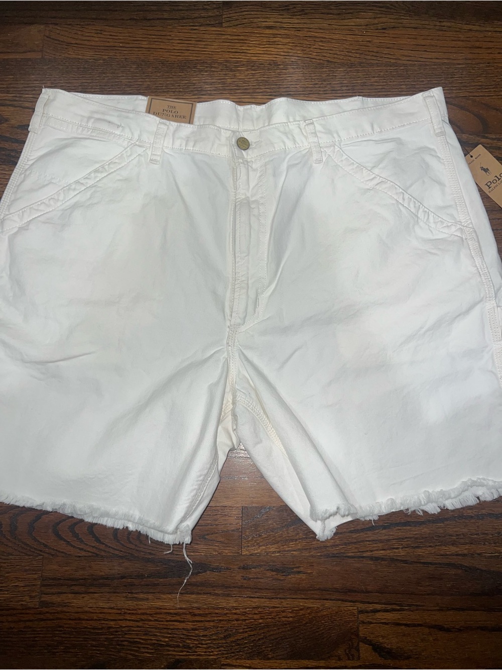 Polo Ralph Lauren White Carpenter Vintage Look Shorts Men's Sz 38 & 40